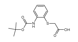 2-({2-[(tert-butoxycarbonyl)amino]phenyl}thio)acetic acid Structure