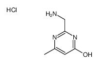 2-(aminomethyl)-6-methyl-1H-pyrimidin-4-one,hydrochloride Structure