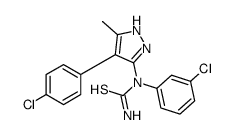 Thiourea, N-(3-chlorophenyl)-N-[4-(4-chlorophenyl)-5-methyl-1H-pyrazol-3-yl]- (9CI) structure