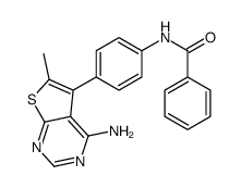 N-[4-(4-amino-6-methylthieno[2,3-d]pyrimidin-5-yl)phenyl]benzamide Structure