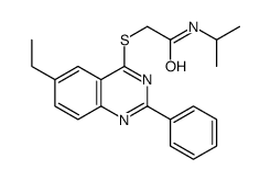 Acetamide, 2-[(6-ethyl-2-phenyl-4-quinazolinyl)thio]-N-(1-methylethyl)- (9CI) picture