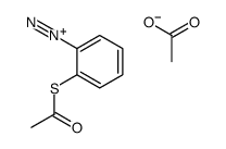 2-acetylsulfanylbenzenediazonium,acetate结构式