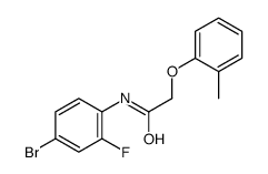 N-(4-bromo-2-fluorophenyl)-2-(2-methylphenoxy)acetamide结构式