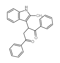 2-(2-methyl-1H-indol-3-yl)-1,4-diphenyl-butane-1,4-dione结构式