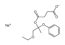 4-(2-Ethoxy-1-methyl-1-phenoxyethoxy)-4-oxobutyric acid sodium salt structure