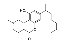 8-heptan-2-yl-10-hydroxy-2-methyl-3,4-dihydro-1H-chromeno[4,3-c]pyridin-5-one结构式