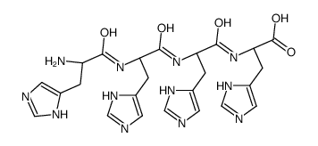 (2S)-2-[[(2S)-2-[[(2S)-2-[[(2S)-2-amino-3-(1H-imidazol-5-yl)propanoyl]amino]-3-(1H-imidazol-5-yl)propanoyl]amino]-3-(1H-imidazol-5-yl)propanoyl]amino]-3-(1H-imidazol-5-yl)propanoic acid结构式