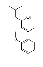 2-(2-methoxy-4-methylphenyl)-6-methylhept-2-en-4-ol Structure