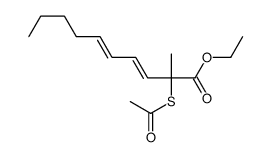 ethyl 2-acetylsulfanyl-2-methyldeca-3,5-dienoate结构式