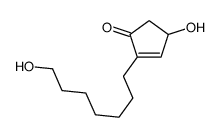 4-hydroxy-2-(7-hydroxyheptyl)cyclopent-2-en-1-one结构式