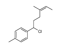 1-(1-chloro-4-methylhex-4-enyl)-4-methylbenzene结构式