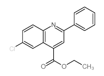 4-Quinolinecarboxylicacid, 6-chloro-2-phenyl-, ethyl ester结构式