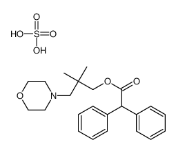 (2,2-dimethyl-3-morpholin-4-ium-4-ylpropyl) 2,2-diphenylacetate,hydrogen sulfate Structure