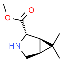 3-Azabicyclo[3.1.0]hexane-2-carboxylicacid,6,6-dimethyl-,methylester,(1R,2S,5S)-rel-(9CI) structure