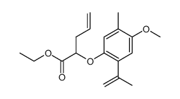 2-(2-Isopropenyl-4-methoxy-5-methyl-phenoxy)-pent-4-enoic acid ethyl ester Structure