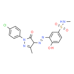 3-[[1-(4-chlorophenyl)-4,5-dihydro-3-methyl-5-oxo-1H-pyrazol-4-yl]azo]-4-hydroxy-N-methylbenzenesulphonamide picture