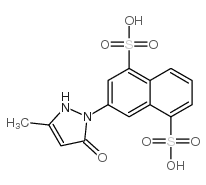 3-(3-methyl-5-oxo-2H-pyrazol-1(5H)-yl)naphthalene-1,5-disulfonic acid structure