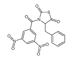 4-benzyl-3-(3,5-dinitrobenzoyl)-1,3-thiazolidine-2,5-dione结构式