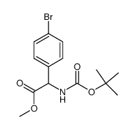 (4-溴苯基)-叔丁氧羰基氨基乙酸甲酯结构式