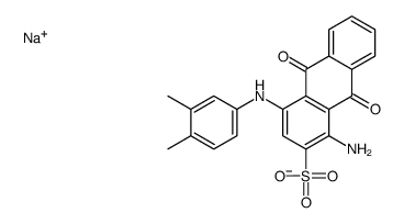 1-Amino-4-[(3,4-dimethylphenyl)amino]-9,10-dihydro-9,10-dioxo-2-anthracenesulfonic acid sodium salt Structure