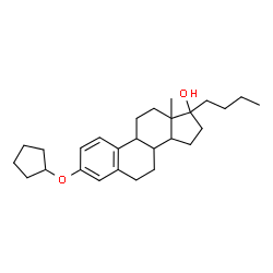 17 alpha-n-butylestradiol-3-cyclopentyl ether Structure