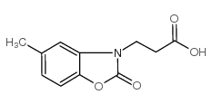 3-[5-甲基-2-氧代-1,3-苯并噁唑-3(2H)-基]丙酸结构式