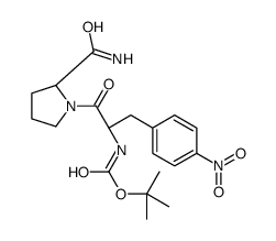 N-(tert-butoxycarbonyl)-4-nitro-3-phenyl-L-alanyl-L-prolinamide结构式