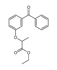 ethyl 2-(3-benzoylphenoxy)propanoate结构式