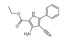 3-amino-4-cyano-5-phenylpyrrole-2-carboxylic acid ethyl ester Structure