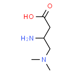 Butanoic acid, 3-amino-4-(dimethylamino)- (9CI) Structure