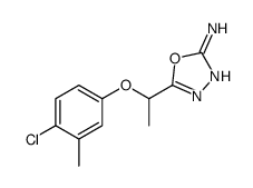 5-[1-(4-chloro-3-methylphenoxy)ethyl]-1,3,4-oxadiazol-2-amine结构式