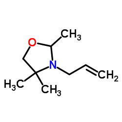 Oxazolidine, 2,4,4-trimethyl-3-(2-propenyl)- (9CI)结构式