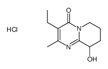 3-Ethyl-6,7,8,9-tetrahydro-9-hydroxy-2-Methyl-4H-pyrido[1,2-a]pyrimidin-4-one Hydrochloride结构式