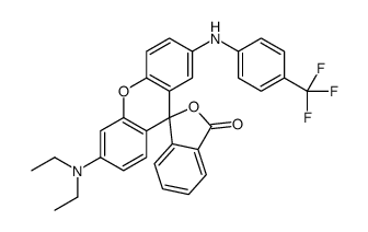 6'-(diethylamino)-2'-[[4-(trifluoromethyl)phenyl]amino]spiro[isobenzofuran-1(3H),9'-[9H]xanthene]-3-one结构式