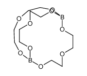 2,5,8,10,13,16,17,20,23-nonaoxa-1,9-diborabicyclo[7.7.7]tricosane结构式