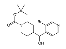 1-Boc-4-[(3-bromopyridin-4-yl)hydroxyMethyl]piperidine结构式