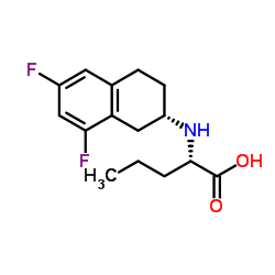 L-Norvaline, N-[(2S)-6,8-difluoro-1,2,3,4-tetrahydro-2-naphthalenyl]- Structure