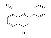 4-oxo-2-phenyl-4H-1-benzopyran-8-carboxaldehyde Structure