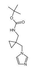 tert-butyl (1-((1H-imidazol-1-yl)methyl)cyclo-1-propyl)methylcarbamate结构式