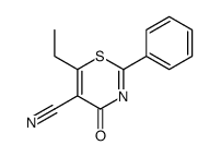 6-ethyl-4-oxo-2-phenyl-1,3-thiazine-5-carbonitrile Structure