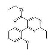 Ethyl 2-ethyl-4-(2-methoxyphenyl)-5-pyrimidinecarboxylate结构式