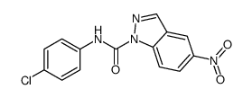 N-(4-chlorophenyl)-5-nitroindazole-1-carboxamide结构式