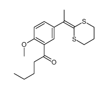 1-[5-[1-(1,3-dithian-2-ylidene)ethyl]-2-methoxyphenyl]pentan-1-one Structure