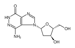 4H-Imidazo[4,5-d]pyridazin-4-one, 7-amino-1-(2-deoxy-β-D-erythro-pentofuranosyl)-1,5-dihydro结构式