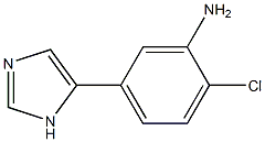 2-chloro-5-(1H-imidazol-5-yl)benzenamine Structure