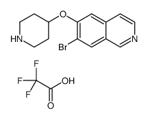 7-bromo-6-piperidin-4-yloxyisoquinoline,2,2,2-trifluoroacetic acid Structure