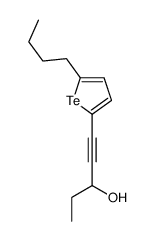 1-(5-butyltellurophen-2-yl)pent-1-yn-3-ol结构式