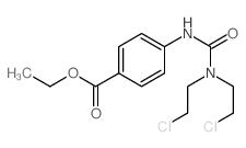 Benzoicacid, 4-[[[bis(2-chloroethyl)amino]carbonyl]amino]-,ethyl ester Structure