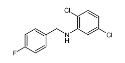 2,5-dichloro-N-[(4-fluorophenyl)methyl]aniline Structure