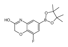 8-fluoro-6-(4,4,5,5-tetramethyl-1,3,2-dioxaborolan-2-yl)-4H-1,4-benzoxazin-3-one structure